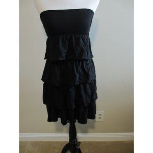 J.CREW KNIT STRAPLESS RUFFLED DRESS SIZE XS